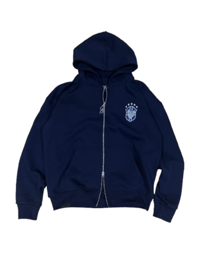 SCREWLOOSE Brazil Zip-Up Hoodie - Navy