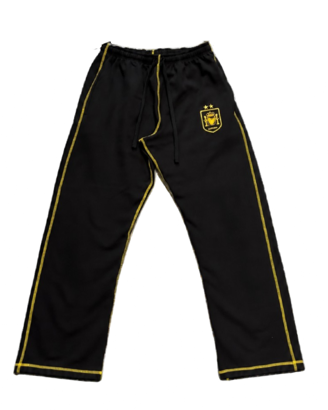 SCREWLOOSE SPAIN REVERSE STITCH JOGGERS - BLACK/YELLOW