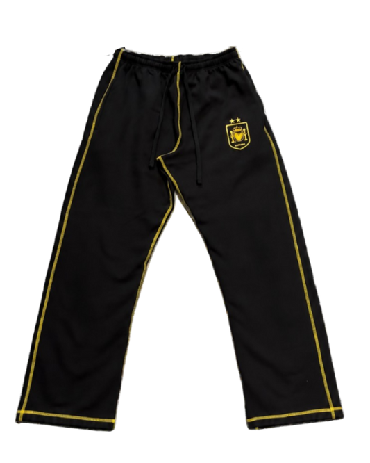 SCREWLOOSE SPAIN REVERSE STITCH JOGGERS - BLACK/YELLOW