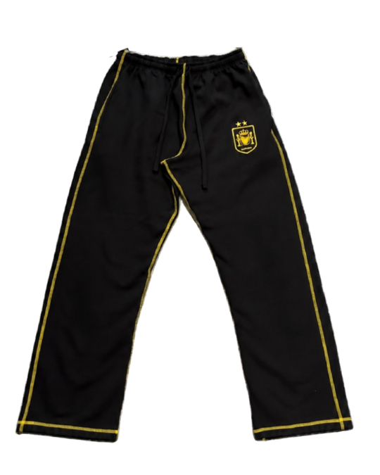 SCREWLOOSE SPAIN REVERSE STITCH JOGGERS - BLACK/YELLOW