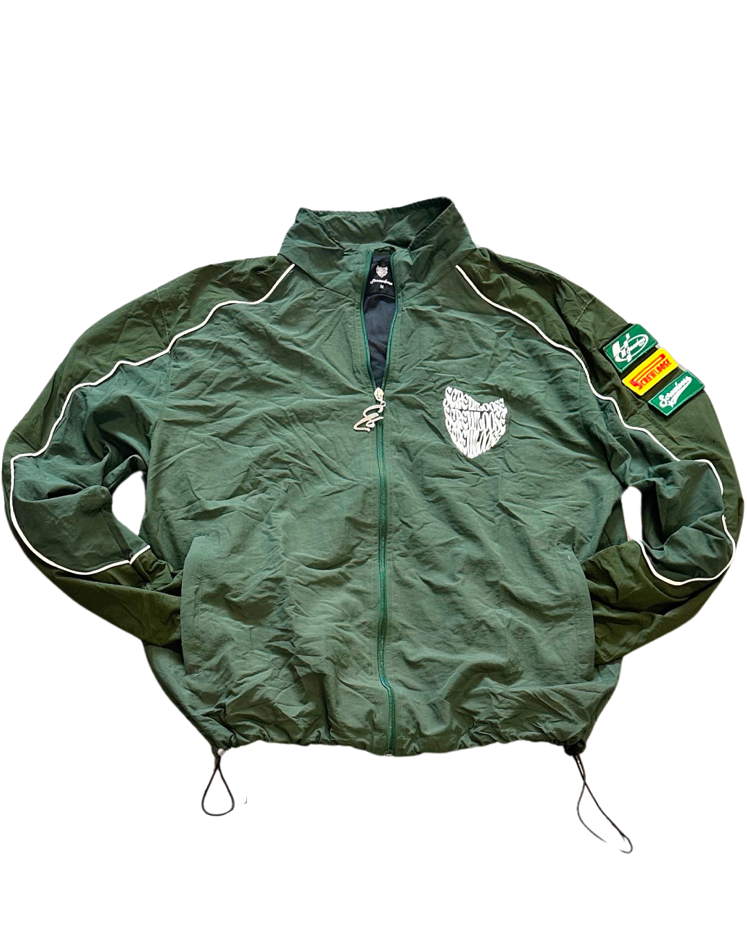 SCREWLOOSE SHELL TRACK TOP - OLIVE GREEN/KHAKI
