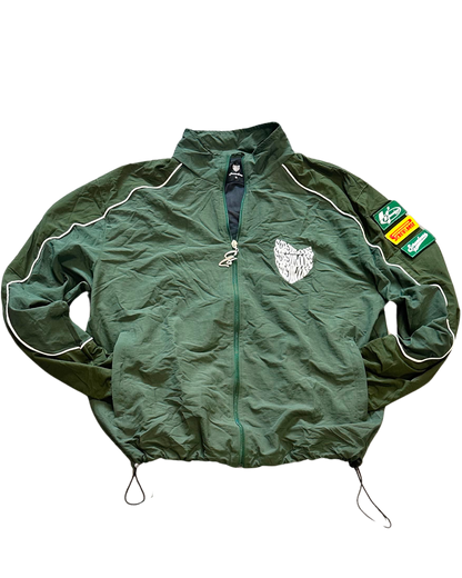 SCREWLOOSE SHELL TRACK TOP - OLIVE GREEN/KHAKI